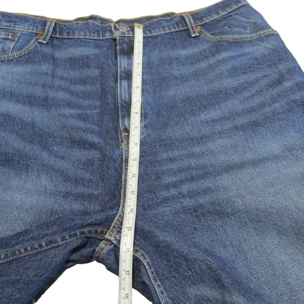 Levi's 569 Burmuda Shorts Mid Rise Relaxed Fit Dark Wash Denim Mens Size 42